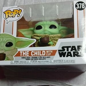 Funko Pop! The Child with Cup Figure - Green and Brown